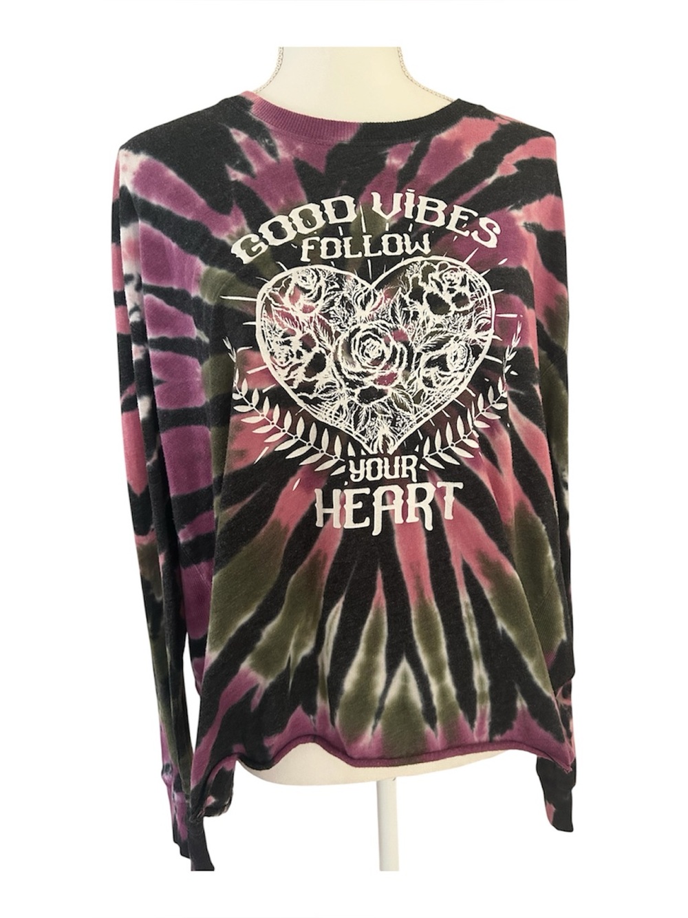 Graphic Tie Dye Long Sleeve T-shirt